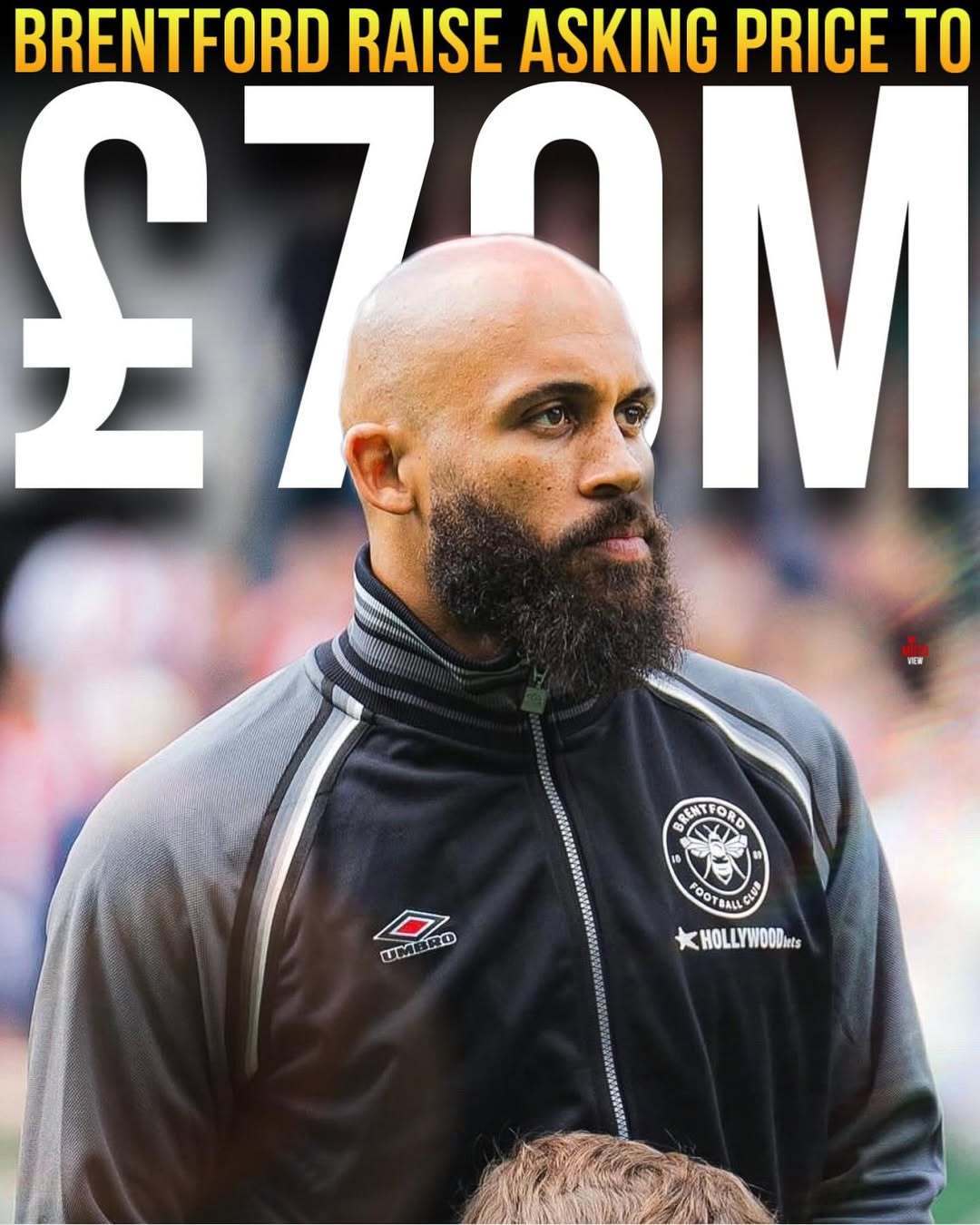 曝姆贝莫已提价至7000万！曼联太慢阻碍签替代者，布伦特福德加价