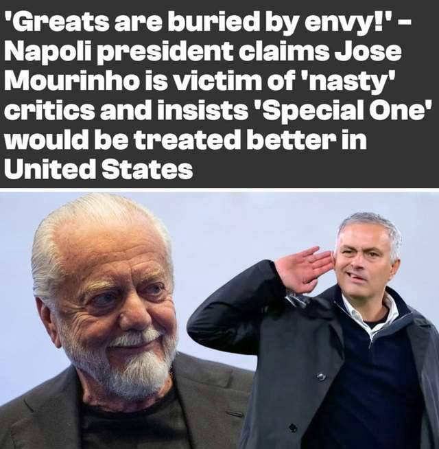 德佬：穆里尼奥在欧洲被妒忌掩盖，真正的胜利者难得光芒